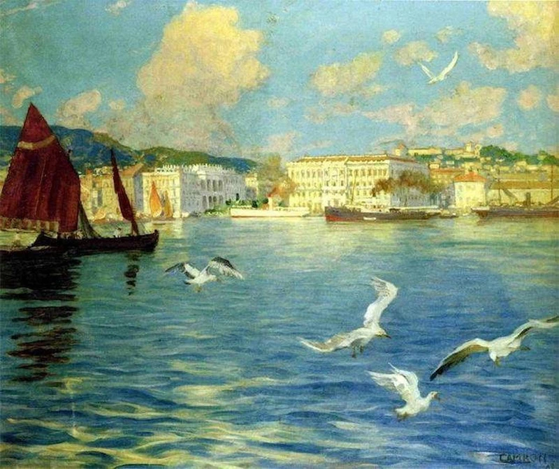 Gabbiani sul golfo di Trieste, 1908